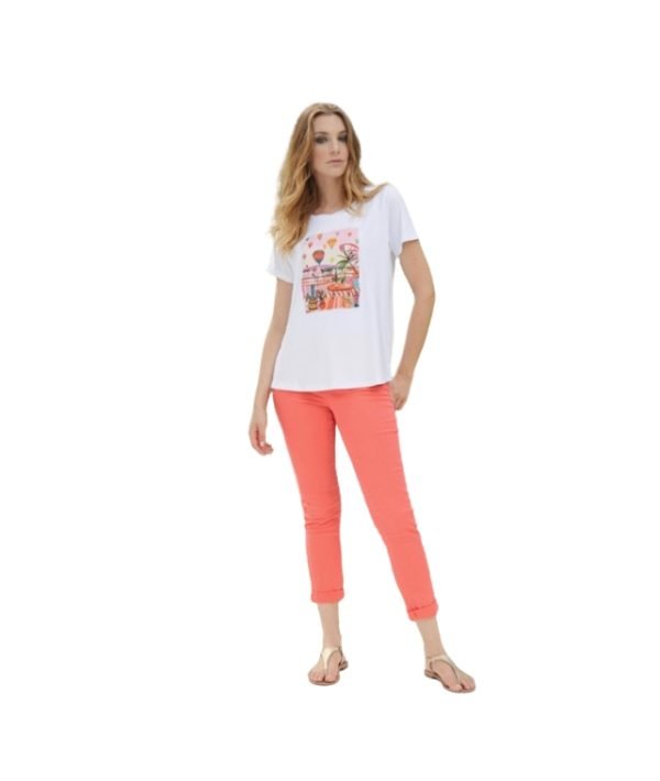 T-shirt modello mongolfiera, pura viscosa