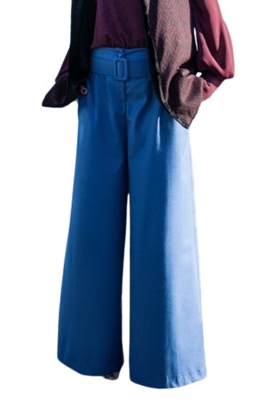 Pantalone, in mista viscosa caldo e confortevole palazzo