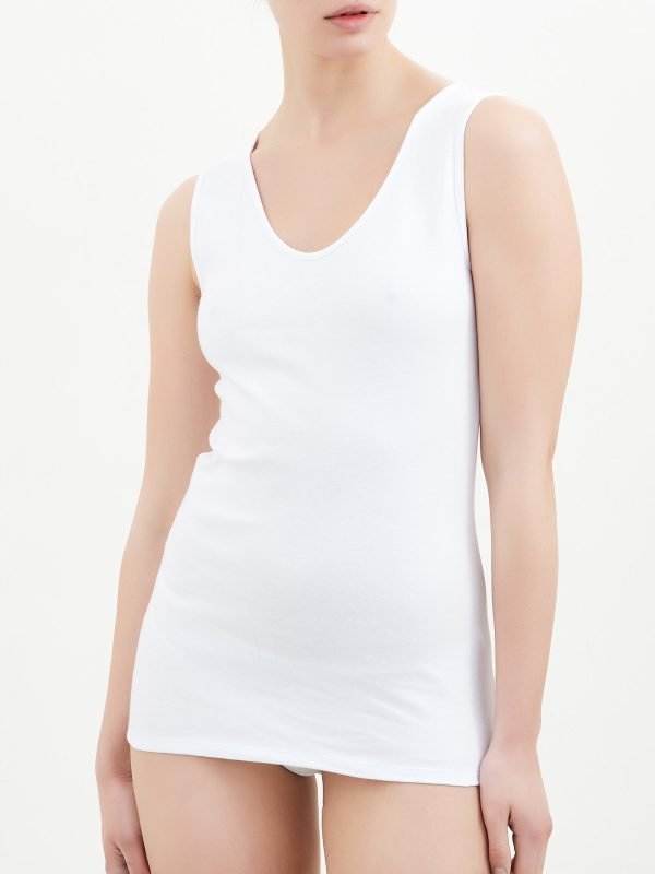 Canotta donna, thermo cotton, Ragno, spalla larga, scollo tondo