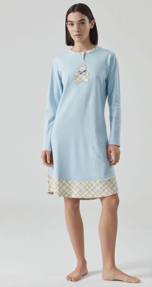 Camicia da notte caldo cotone Ragno, fantasia dafne