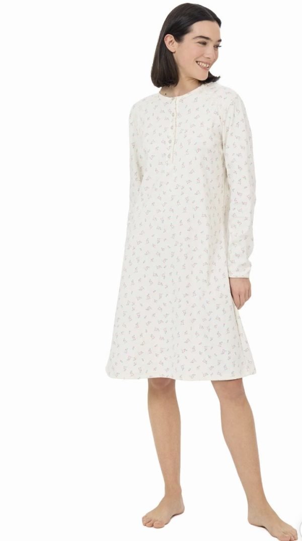 Camicia da notte Ragno in caldo cotone modello serafino
