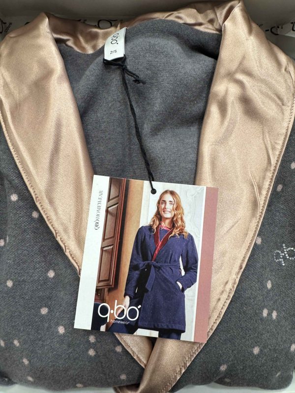 Vestaglia corta donna, in jacquard, rifinita in raso