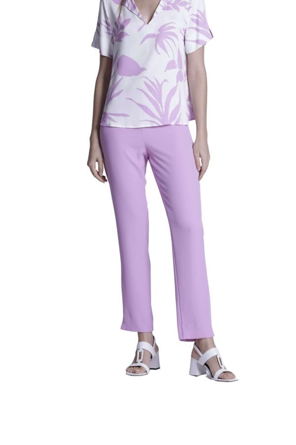 Pantalone alla caviglia con elastico in vita
