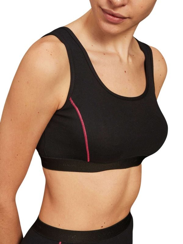 Reggiseno sportivo linea EcoTechno Fleece in pura viscosa