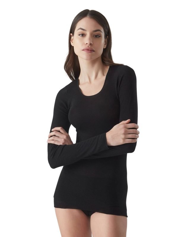 Cachemirette donna, girocollo, realizzato con fibre bio, Ragno