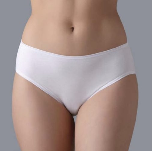 Slip donna in puro cotone vita regolare, sgambato, confezione bi-pack