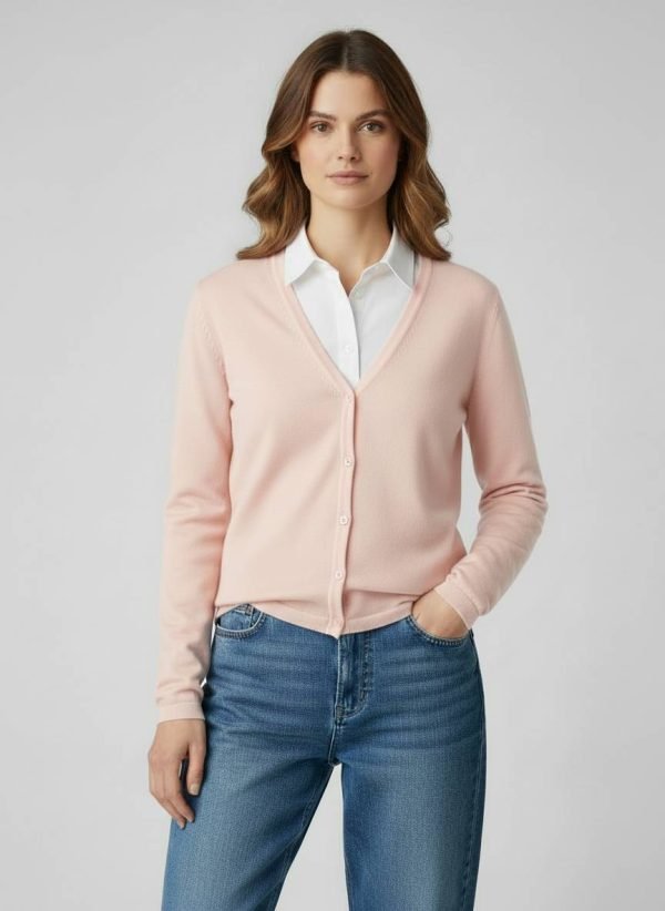 Cardigan in pura lana gatto rasata made in Italy