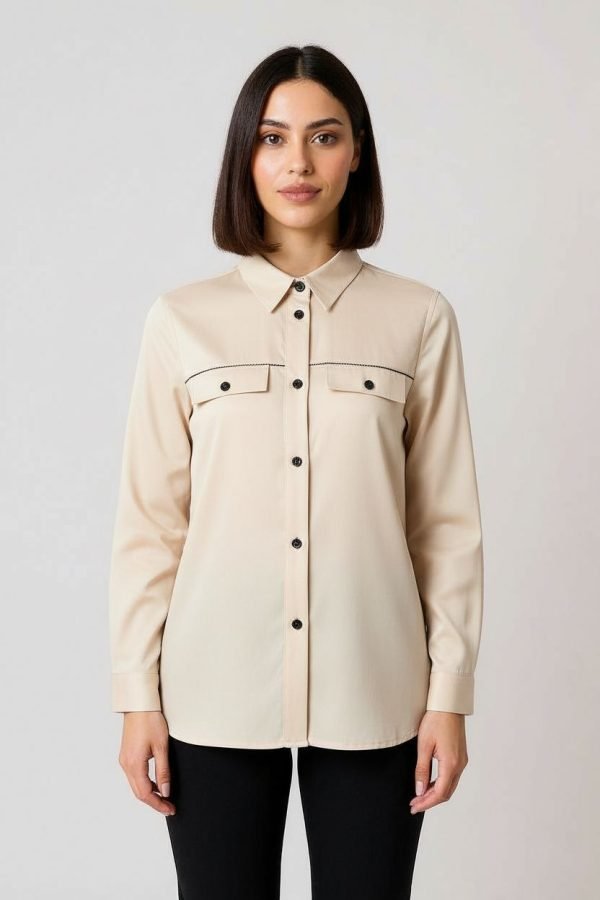 Camicia in pura viscosa, modello lungo