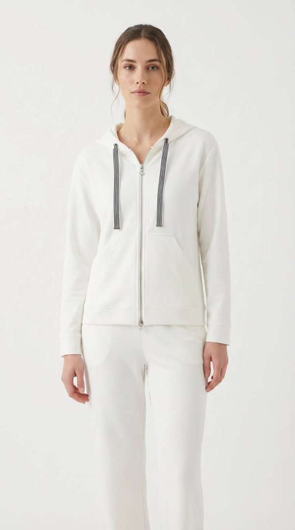 Completo bianco in mista viscosa sportivo
